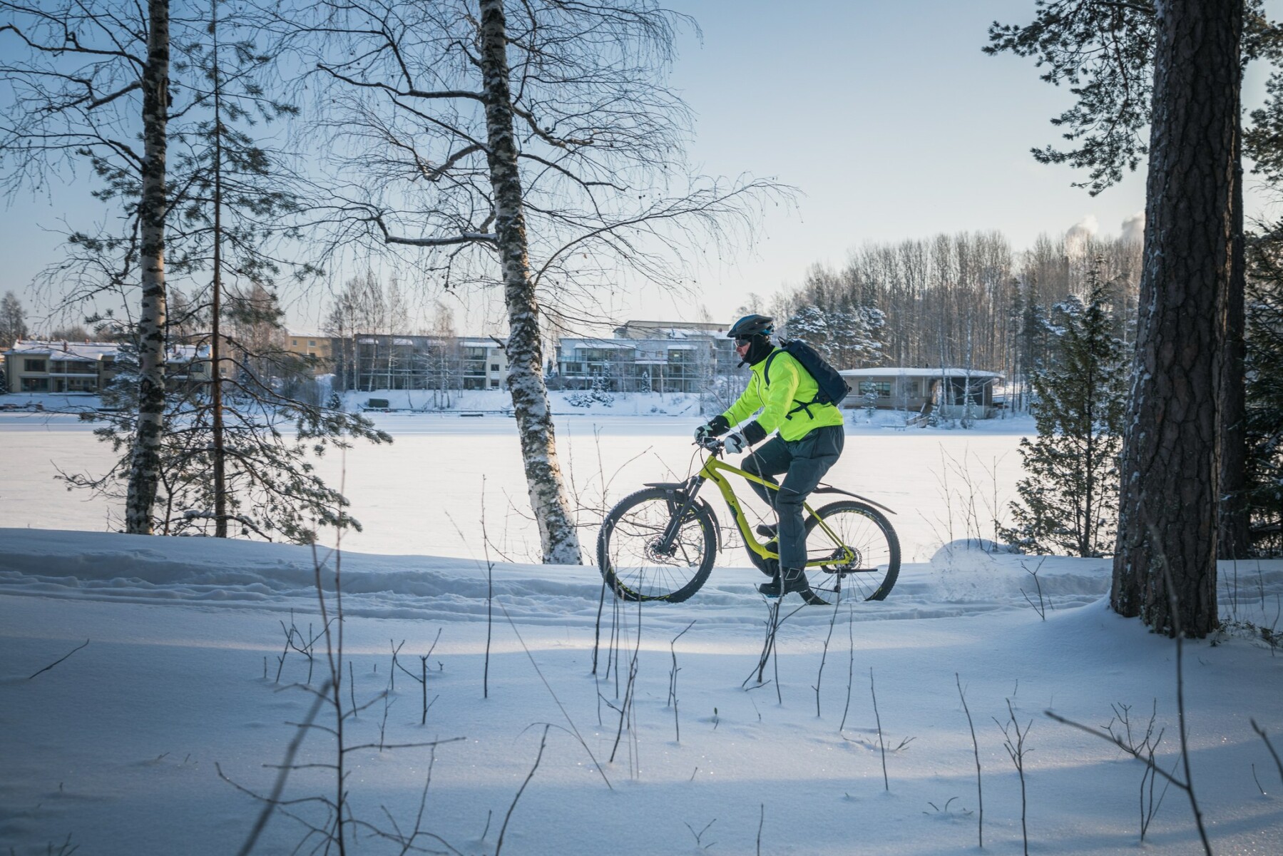 Talvipyöräilyä Lappeenrannassa